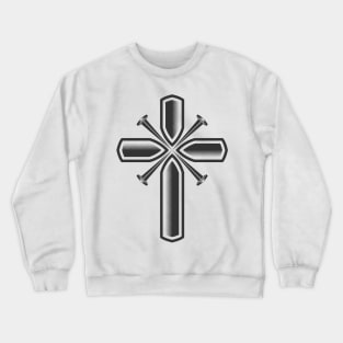 The cross of Christ pierced with nails Crewneck Sweatshirt